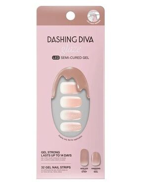 Dashing Diva Glaze Semi-Cured Gel Nails- Velvet Blush, NEW